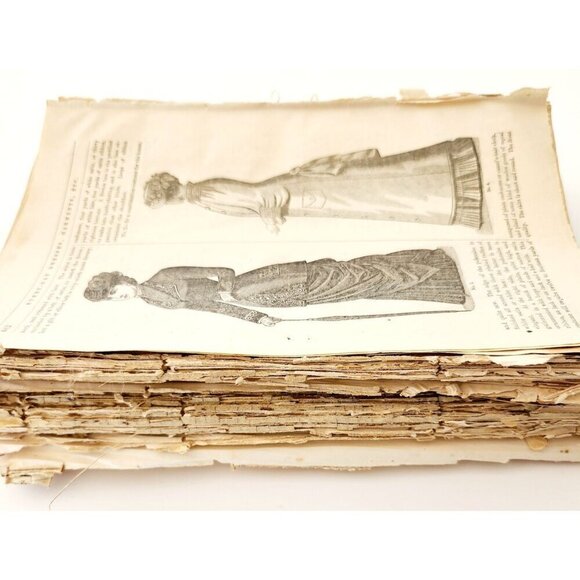 1881 Peterson's Magazine Victorian Ephemera Lot Of 400 Pcs Illustrated LGDWB4 - Picture 7 of 7